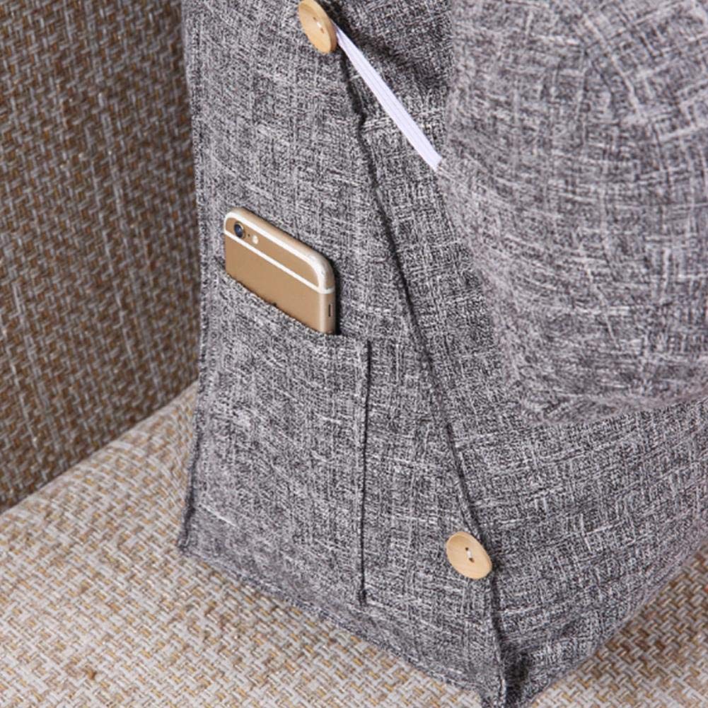 Coseyil Cojín de espalda para lectura, cojín triangular para respaldo, cojín de cuña, almohada de cintura, sofá, silla de oficina, cama, almohada de almohada