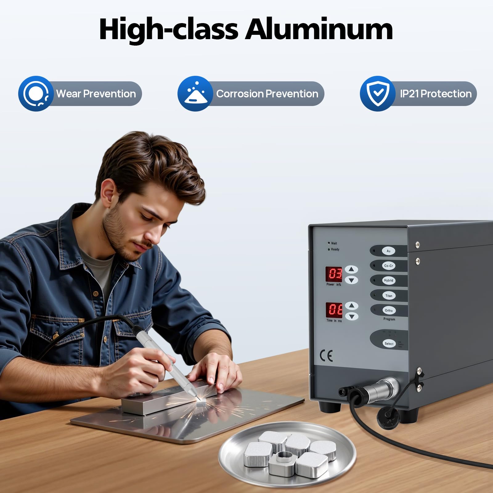 Automatische Punktschweißmaschine mit LCD-Display, 100W, 50-600A Schweißstrom, Puls-Argon-Lichtbogenschweißmaschine Automatische, Schmuckschweißmaschine Schmuckreparaturwerkzeug für Schmuck-Schweißen
