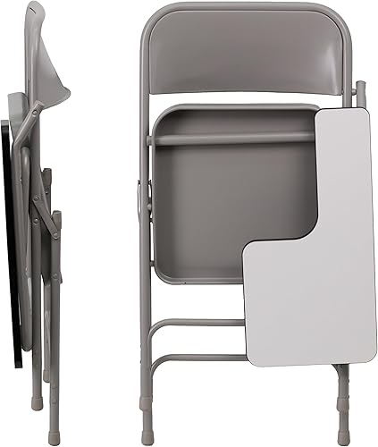 Miniatura 9 de Flash Furniture Silla plegable de acero Ralph Premium con brazo para tableta zurdo