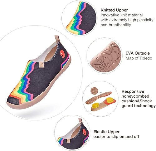 Miniatura 5 de UIN - Zapatos de viaje Happy Doggies para caminar para hombre, mocasines casuales de lona, ligeros, cómodos, a la moda