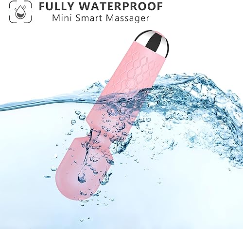 Miniatura 5 de Masajeador personal de espalda, masajeador de mano impermeable y recargable, 20 velocidades, 8 patrones, masaje de vibración, perfecto para