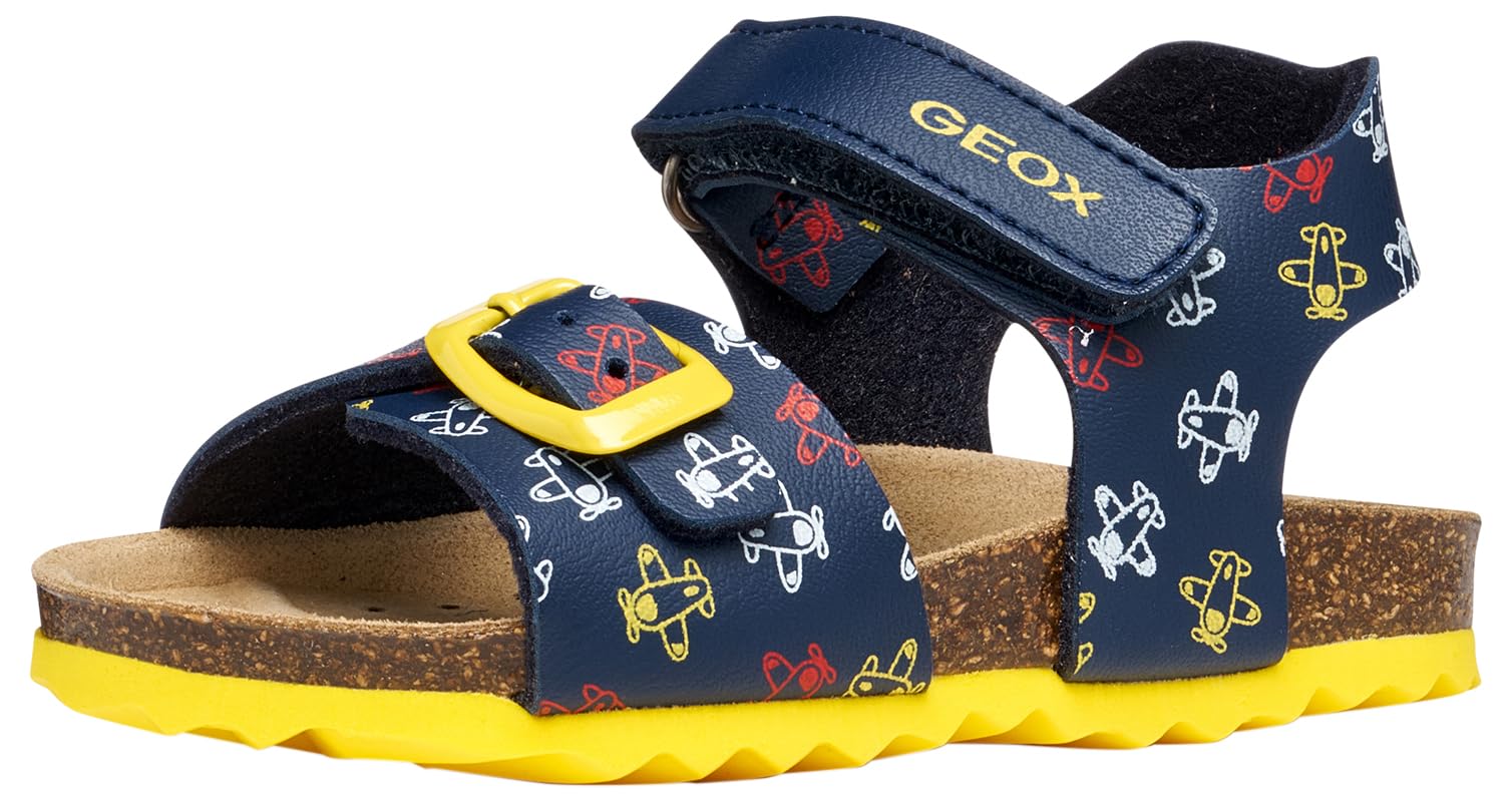 Geox Sandali da bambino B CHALKI Boy Navy/Yellow, 23 EU
