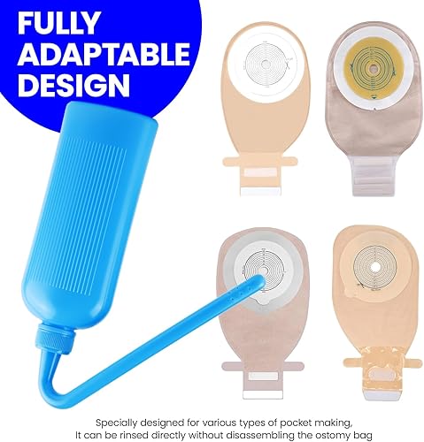 Miniatura 4 de HNYYZL Herramienta de limpieza de bolsas de colostomía botella de lavado reutilizable para estoma y olla de enjuague, compatible con todas las