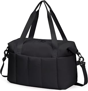 Narwey Spirit Airlines Personal Item Travel Bag 18x14x8, Underseat Carry on Bags for Airplanes Women, Weekender Overnight Gym Hospital Bag for Women, Duffel Duffle Bags with Wet Pocket (Black)