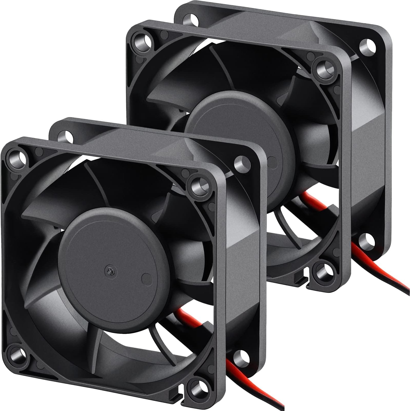 GDSTIME 2 Pack 60mm x 60mm x 25mm 12V Dual Ball Bearings DC Brushless Cooling Fan 2Pin