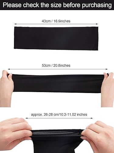 Vista 23 de 8 Pairs Arm Sleeves UV Sun Protection for Men Women Cooling Tattoo Cover Up Sleeves Negro