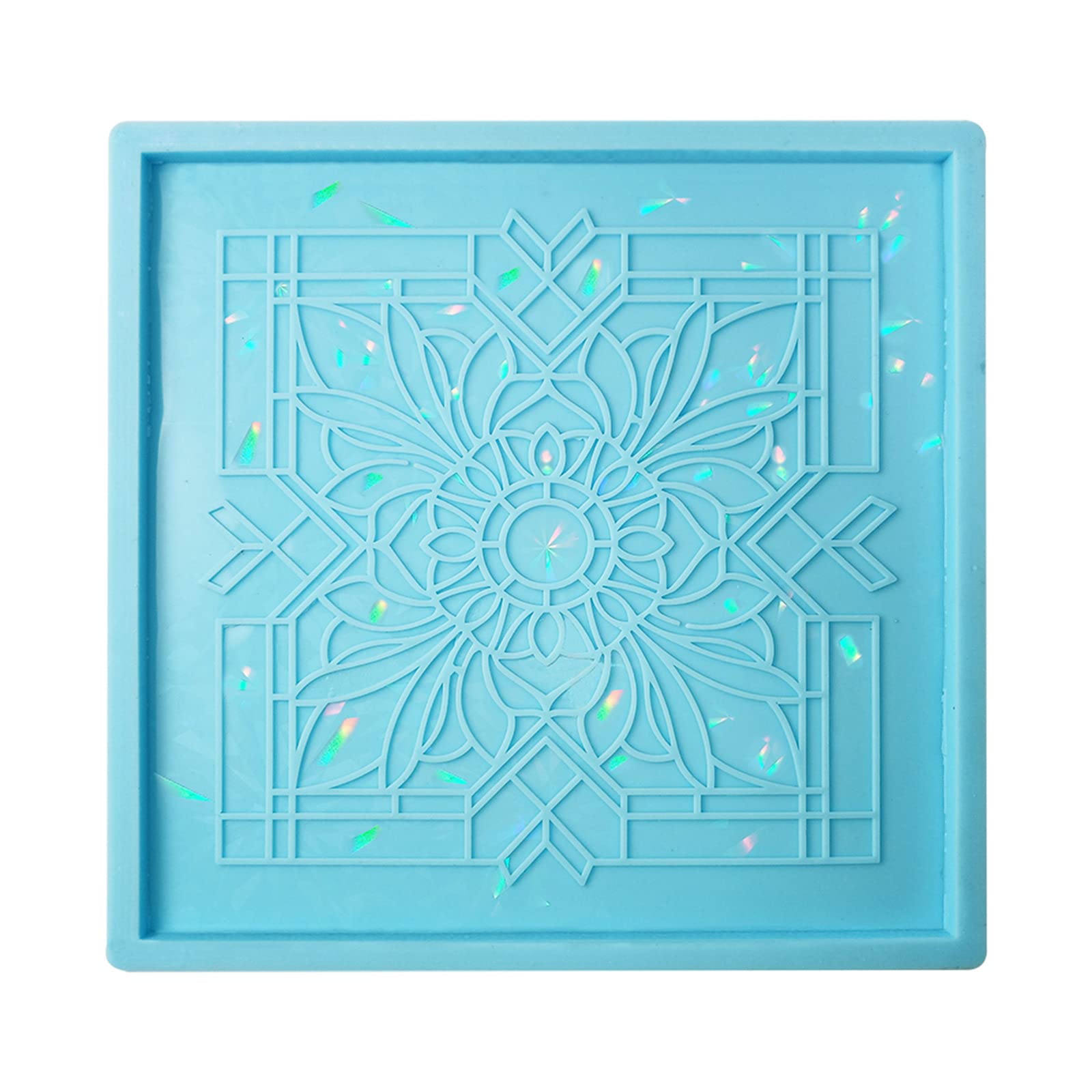Stampo in silicone quadrato in resina olografica Stampi in resina epossidica per fusione epossidica per la decorazione dell'ufficio domestico Stampi in resina quadrata