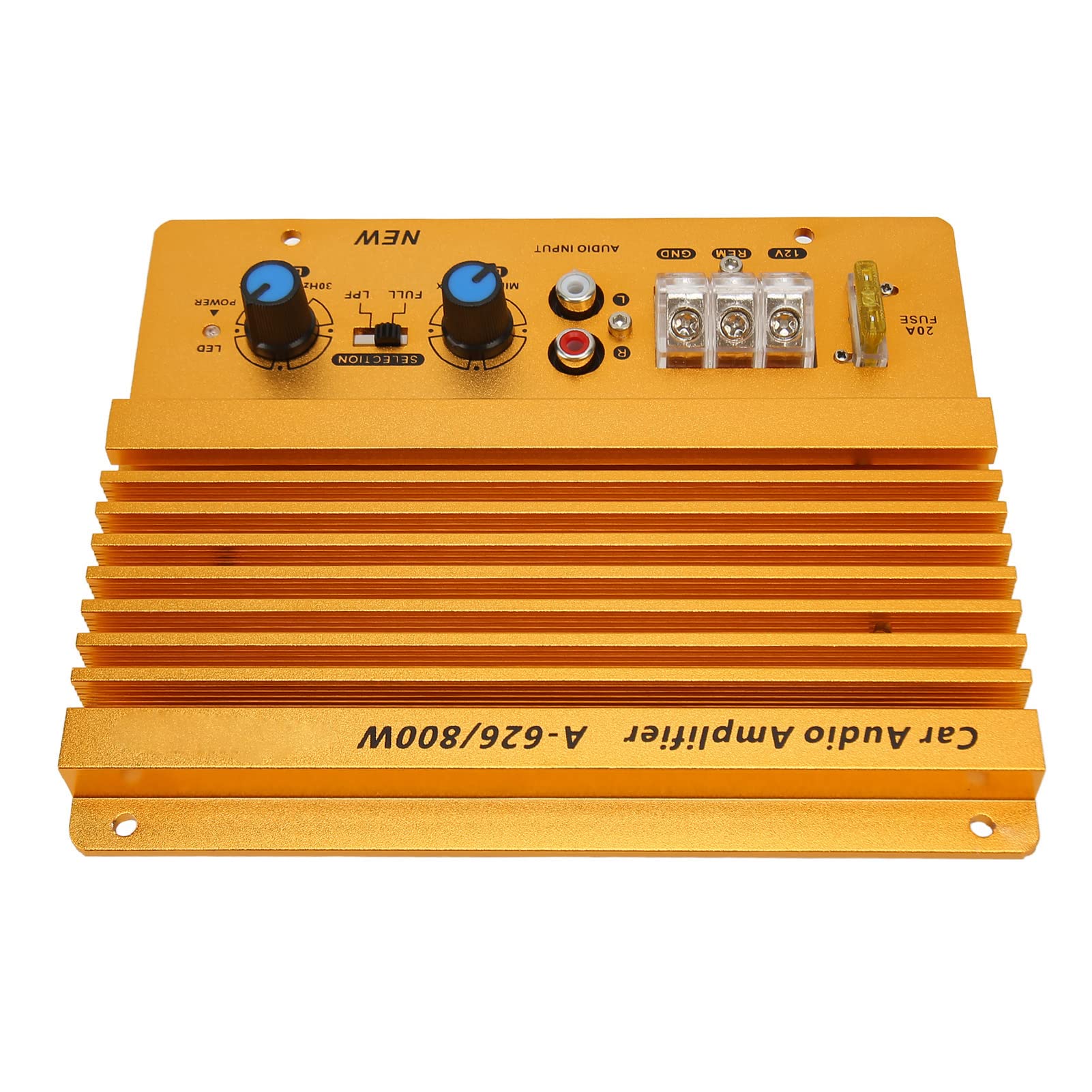 Bewinner 12V 800W Auto-Audio-Hochleistungsverstärker, Verstärkerplatine Leistungsstarke Bass-Subwooferplatine, Dynamischer Sound-Stereoverstärker für Fahrzeuge
