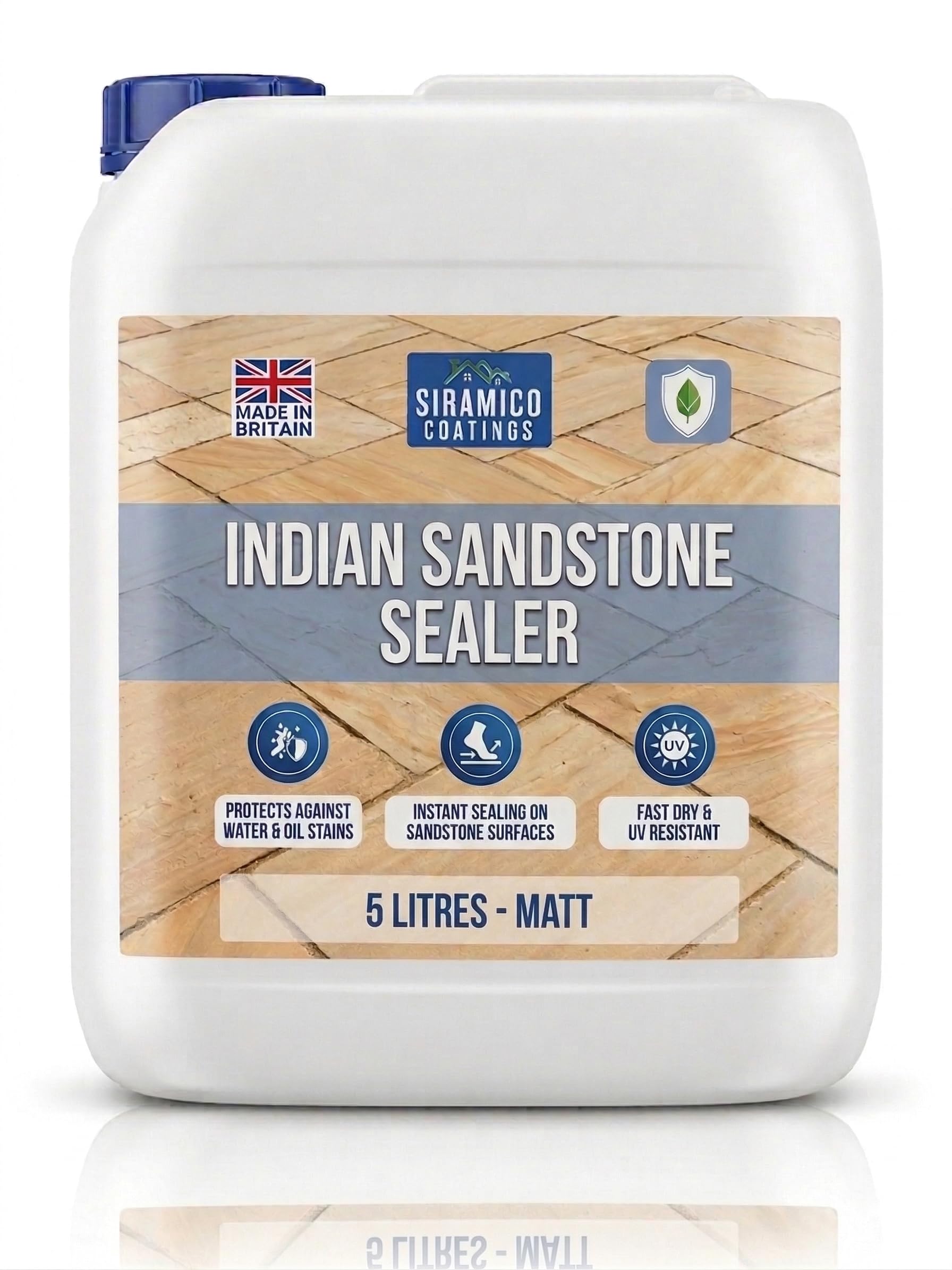 Indian Sandstone Sealer I 5 litres I Patio, Natural Stone Sealer, Driveway & Path Sealant I Waterproof & Weatherproof Protection up to 10 Years I Up to 50m² Coverage