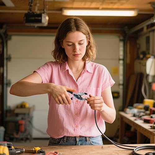 Miniatura 3 de Juego de herramientas rosa para mujeres y hombres, 39 piezas, kit de herramientas para el hogar, caja de herramientas para bricolaje, reparaciones