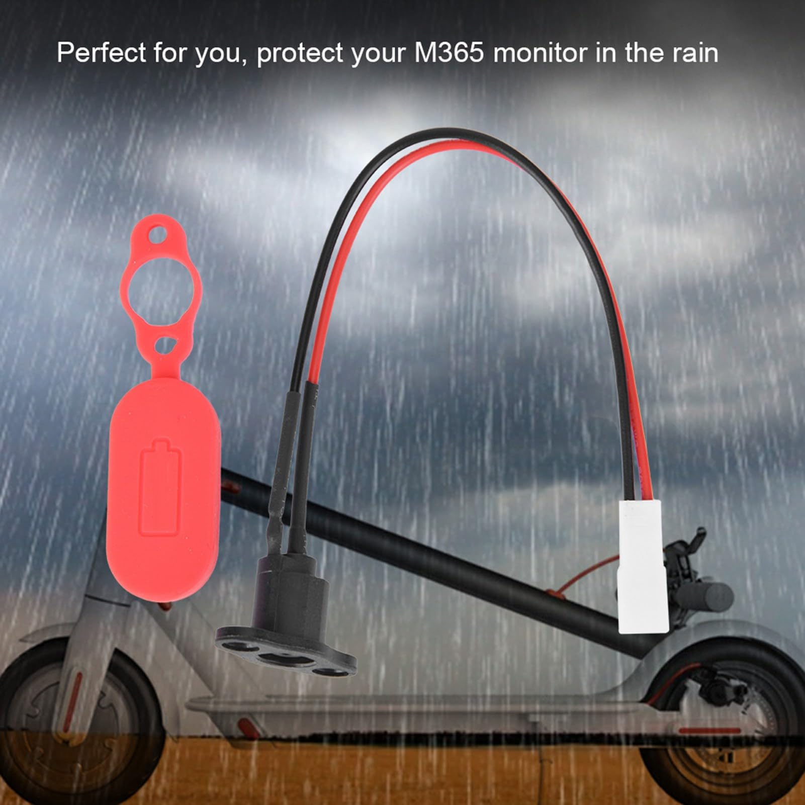 Bediffer Silikonowy Port ładujący wodoodporność M365 Electric Scooter Akcesoria Protect Protect Monitor Deszcz dla Jeźdźców na Zewnątrz