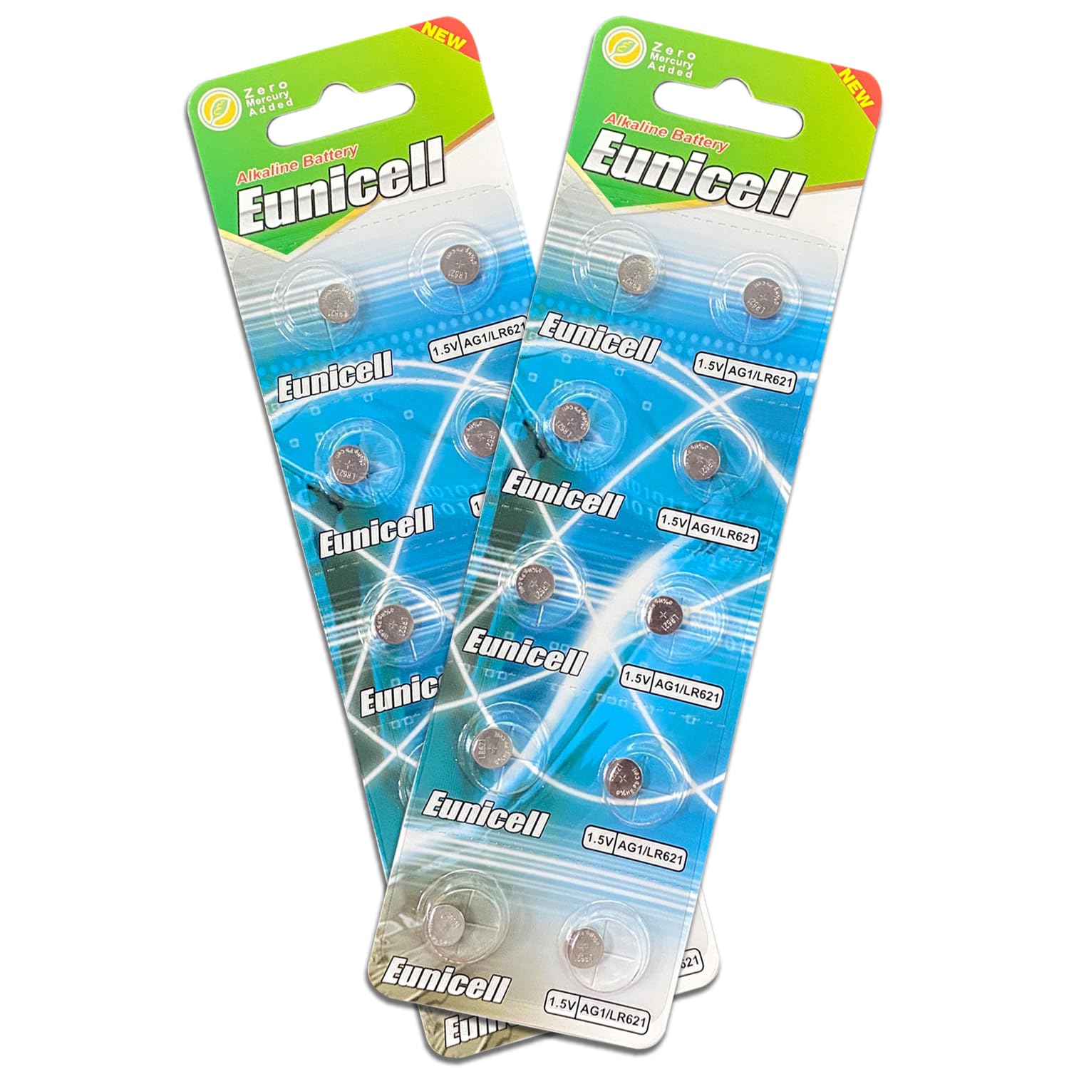 Pack of 10 - LR920/AG6 Eunicell 1.5V Button Coin Cell Alkaline Batteries - Suitable for use in LED lights, Digital Voice Recorders, Toys, Blood Glucose, Cholesterol Testing, Meters, Toys — view 41