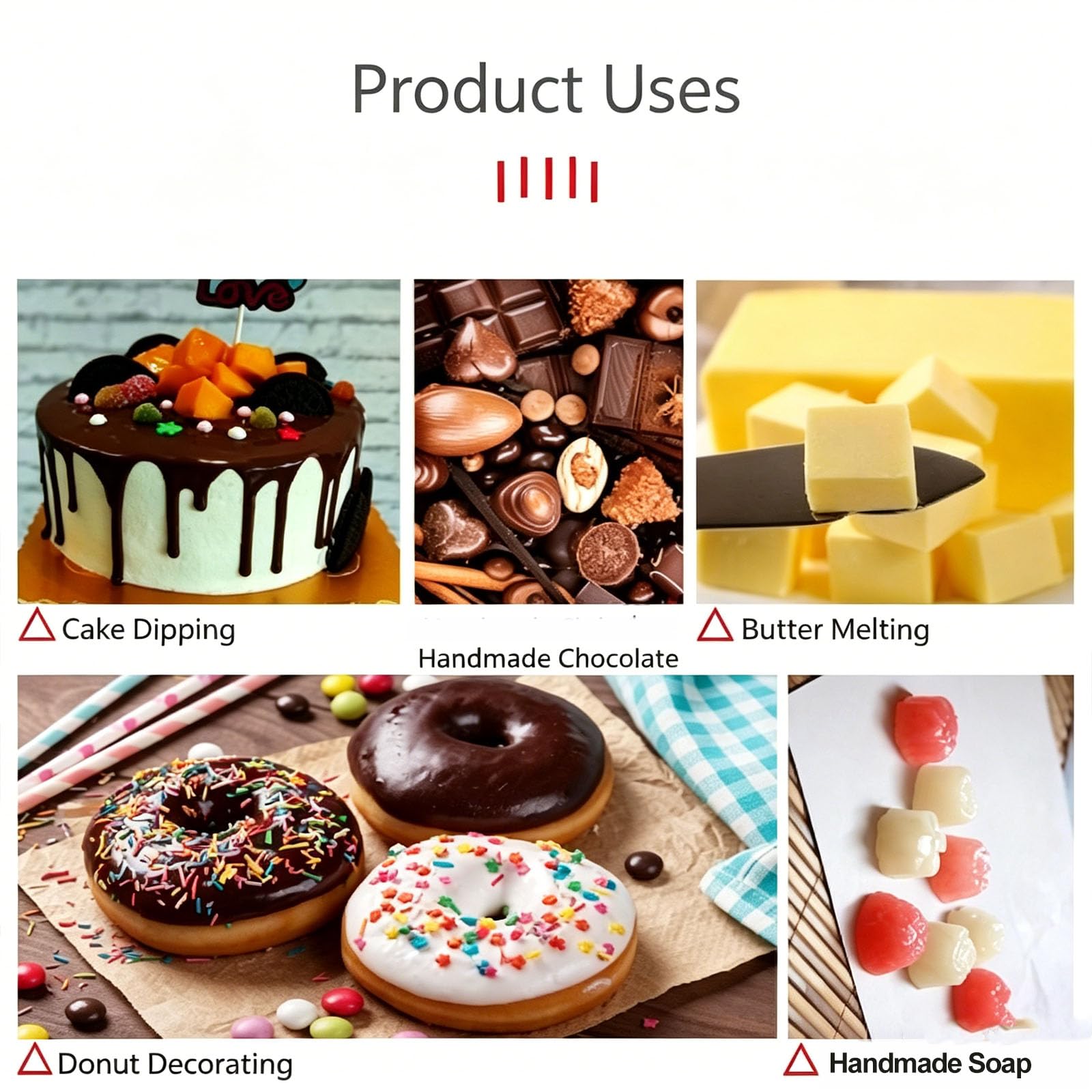 Tempéreuse À Chocolat 100 W, Cuve En Acier Inoxydable 500 Ml, Température Réglable De 0 °c À 100 °c, Chauffage Homogène, Thermostat Intelligent, Pour La Fonte Et La Confection De Confiseries.