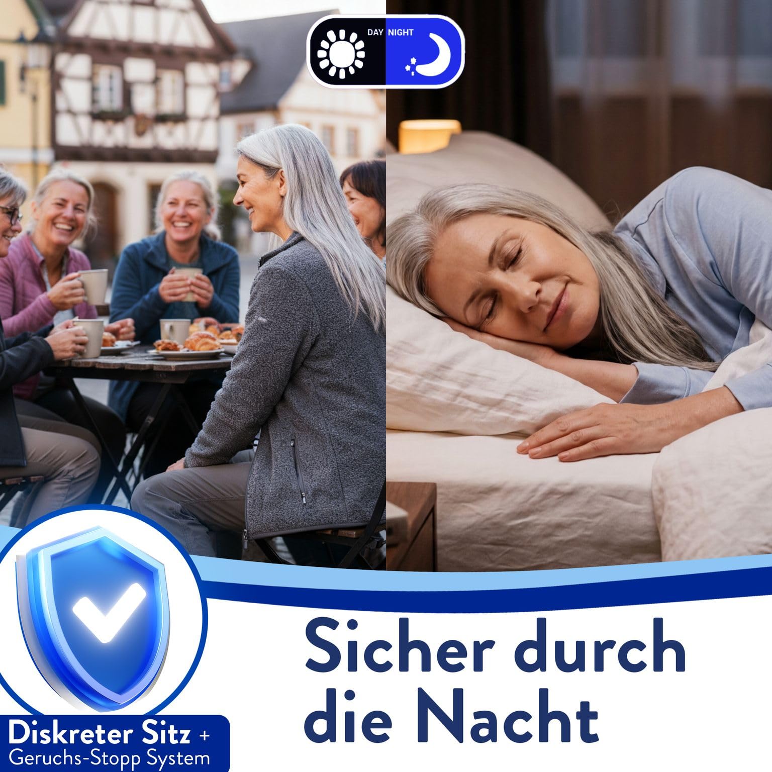 Harmony Care® Lady MAXI Inkontinenzeinlagen für Damen extra stark – saugstarke Inkontinenz Einlagen bei mittlere bis starker Blasenschwäche - auslaufsichere Hygieneeinlagen für die Nacht, 28 Stück