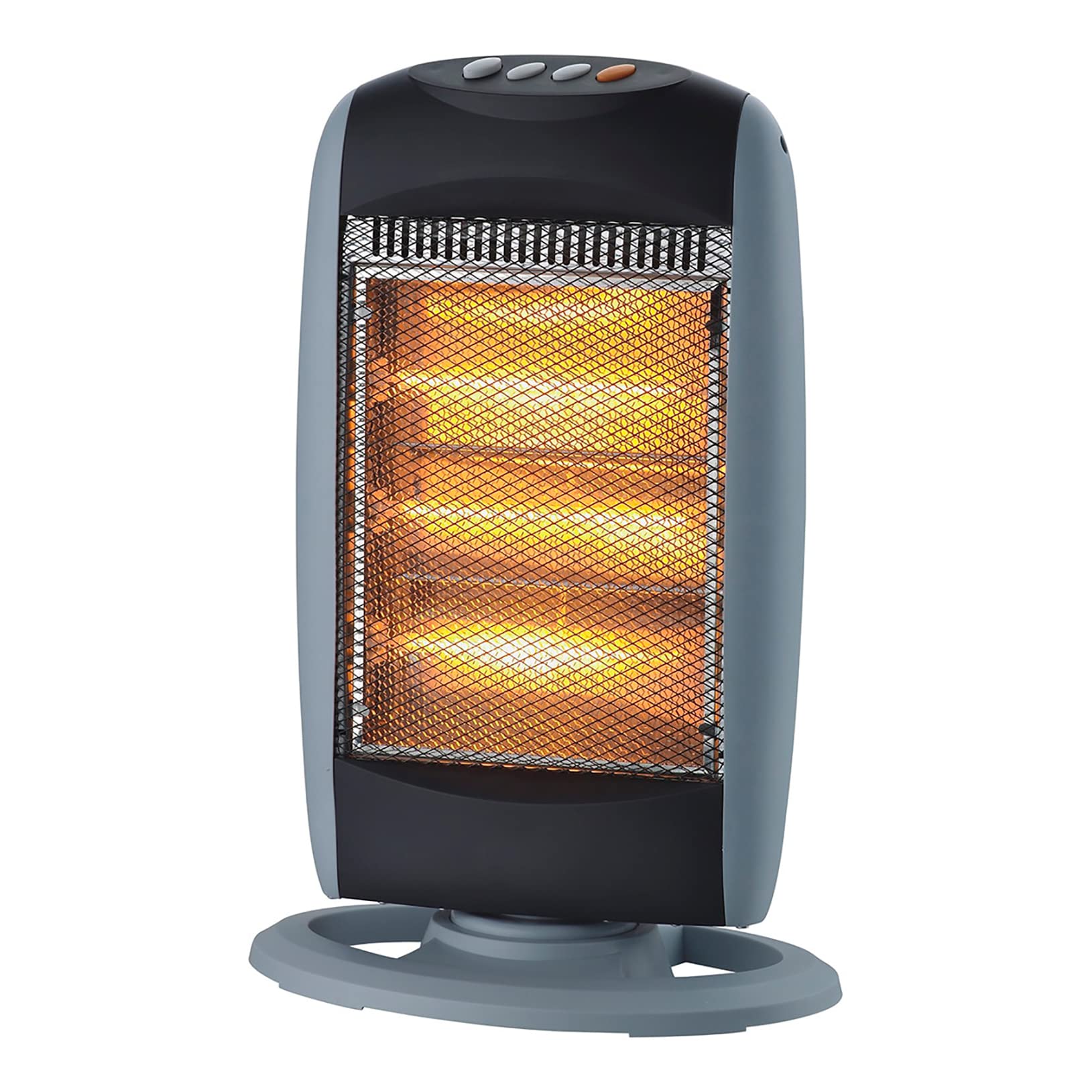 RevolutionLine - Estufa Calefactor portátil con 3 tubos de cuarzo | Calentador eléctrico de bajo consumo con 3 potencias: 400W, 800W y 1200W | Ideal para el hogar y oficina | Termostato y temporizador