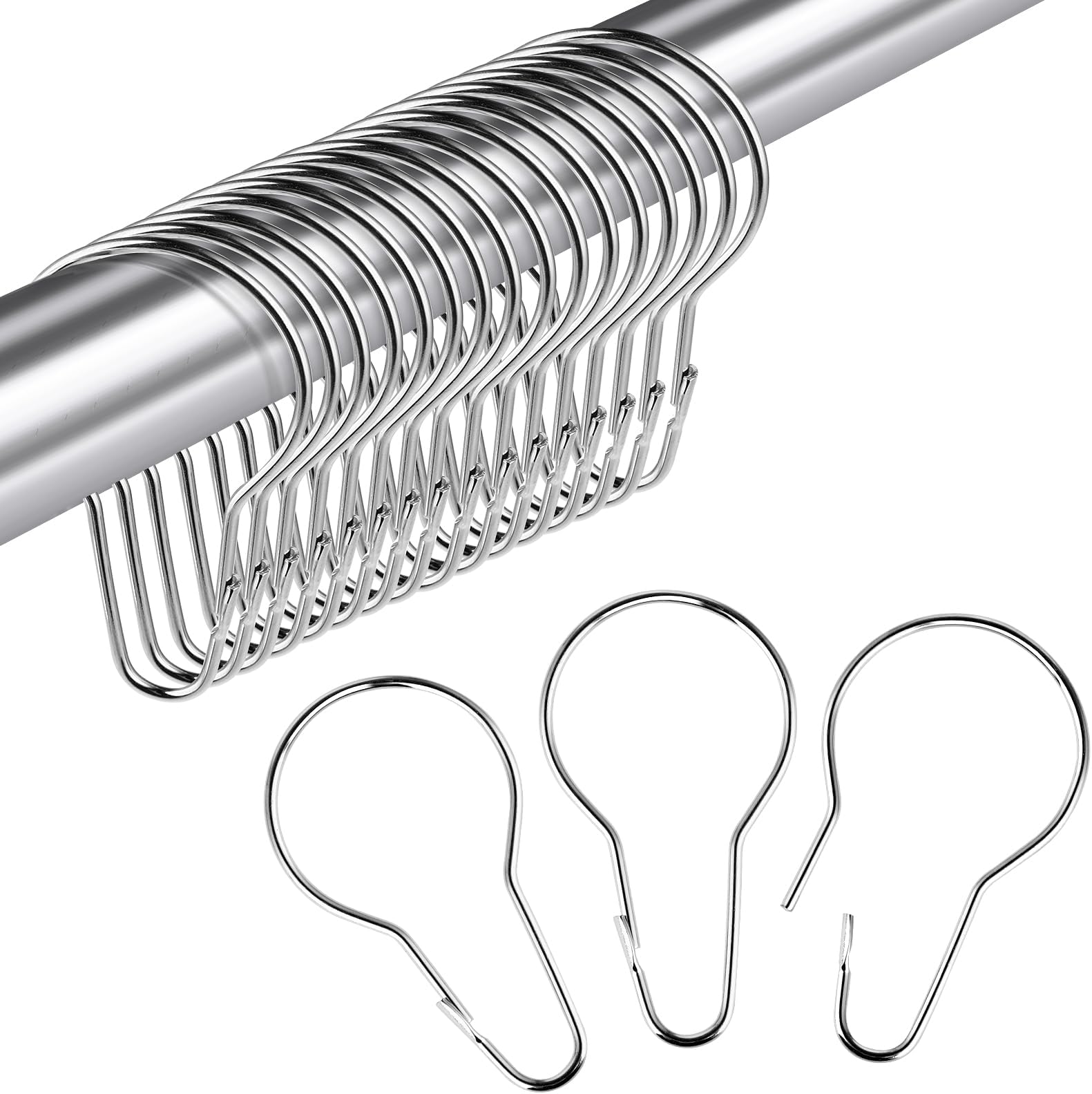 Shower Curtain Hangers Amazon.com: Dimeho Metal Shower Curtain Hooks 30 Pcs Rust Proof