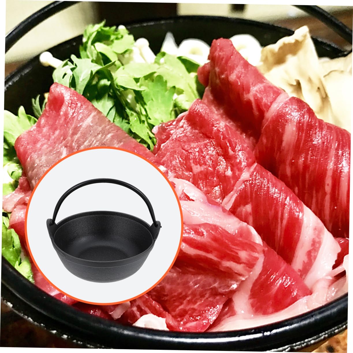 Pentola in Ghisa Per Pentola Da Cucina Distribuzione Uniforme Del Calore Per Stufati e Zuppe Facile Da Pulire e Portare Maniglia