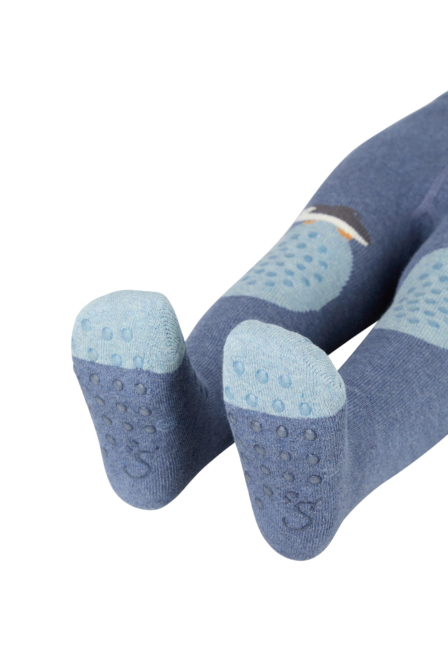 Sterntaler Collants d'éveil pingouin, Bleu jean chiné, 74