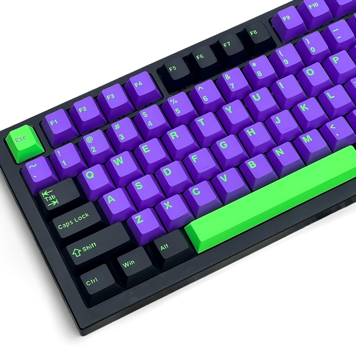 Set de Touches Clavier PBT 163 Clés Double Injection Opacité Totale Non Rétro-éclairé Profil Cherry pour Switches MX-Compatible Clavier Mécanique Gaming