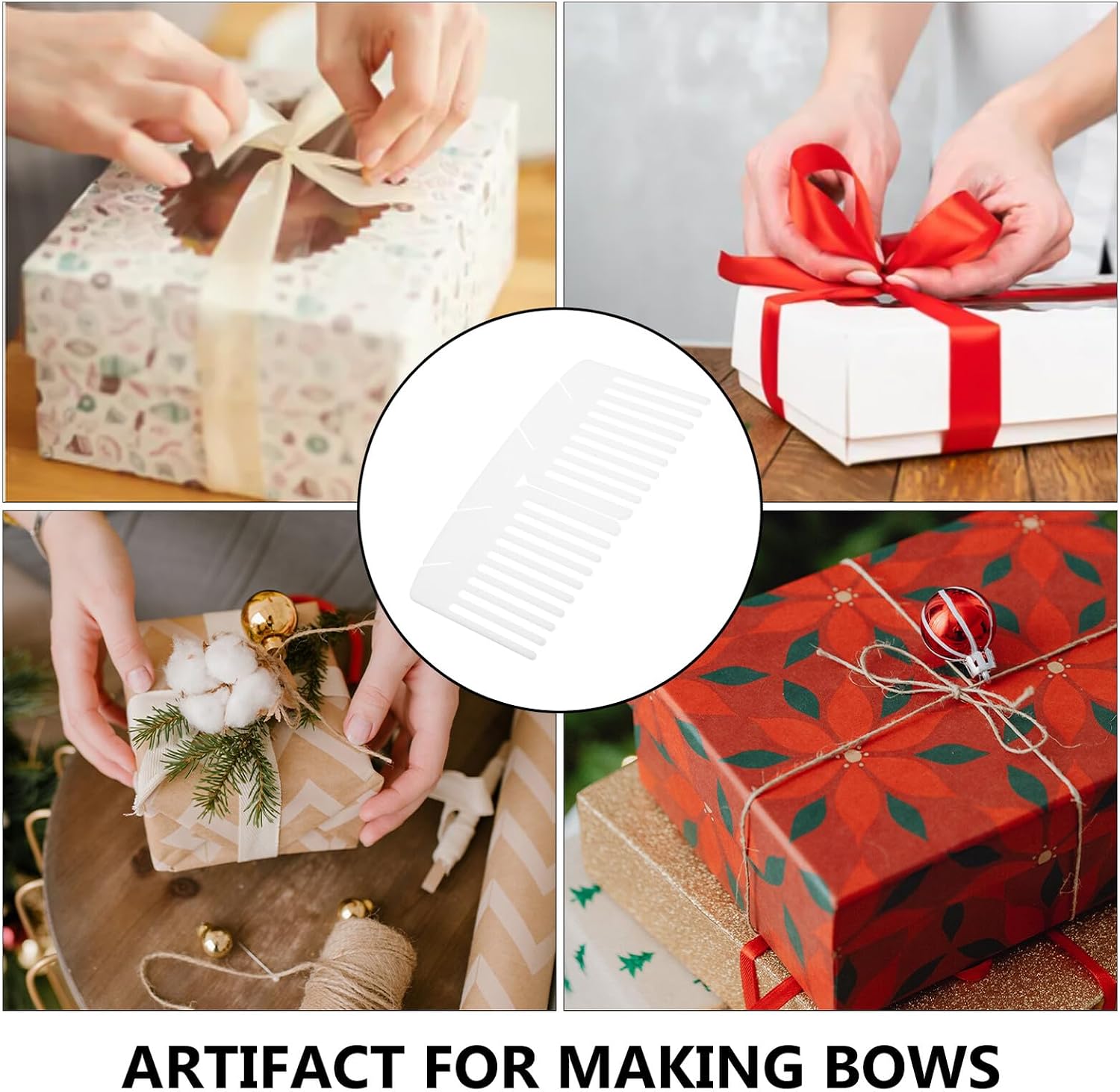 OFFSCH Plastic Bow Maker DIY Tool for Ribbon Crafts, 1pcs Bow Maker Board for Christmas Wrapping and Holiday Decorations