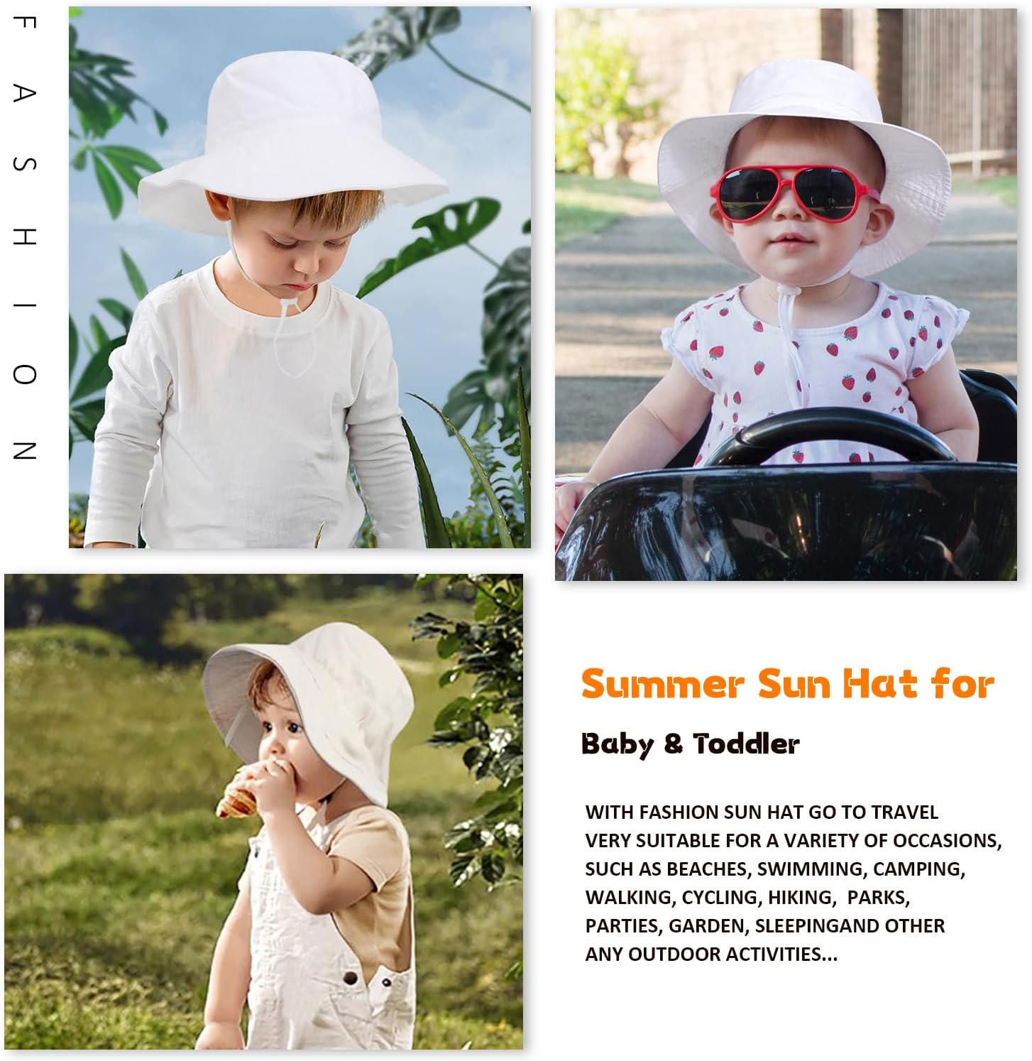 Baby Toddler Sun Hat,Boys Girls Bucket Hat for Kids UPF 50+ Sun Protective Child Summer Beach Hats 0-5 Years - Image 7