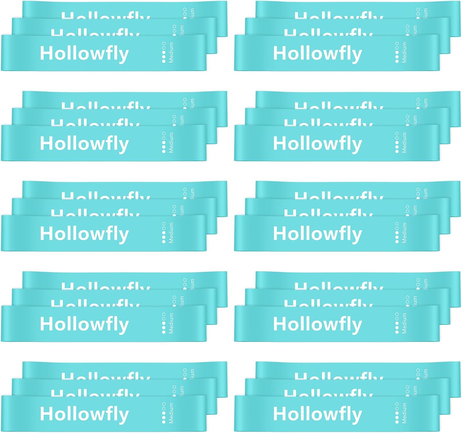 Hollowfly 30 Pcs Latex Resistance Loop Exercise Bands for Booty Workout Stretch Exercise Band Non Slip for Legs Squat Resistance Loop Women Men Starter Butt Hip Thigh Fitness