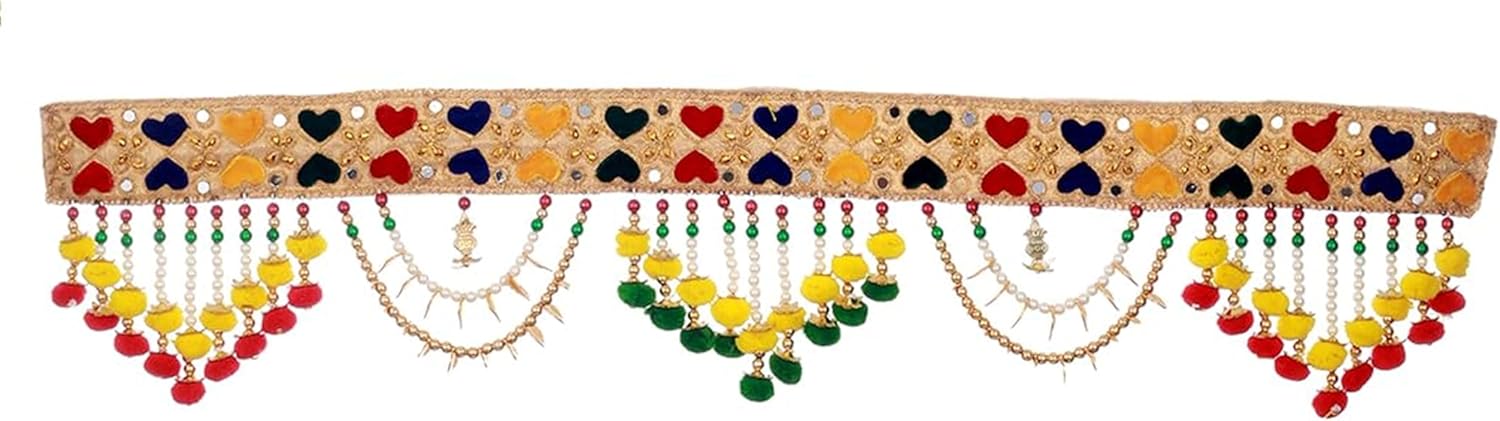 Torans for Main Door Wall Hanging Bandhanwar for Entrance Door Bandarwal for Festive Decoration (Length 36 inch, Multicolor)
