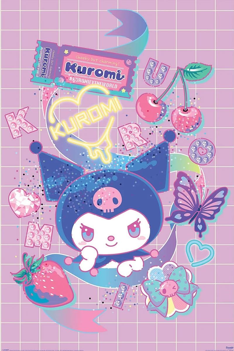 Grindstore Multicolour Sanrio Kuromi Mood Maxi Poster - Laminated Large Wall Art Print, Wall Decor, Home Office Classroom Decoration, Gift Idea, Decorative Print 91.5X61cm