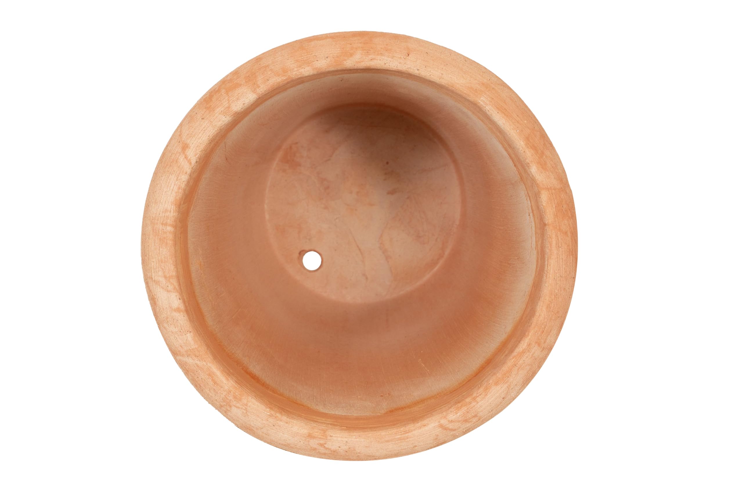 Biscottini Set 2 Vasi in Terracotta artigianali 30x30x25 cm - Vaso da Esterno e Interno rotondo - Vasi Grandi Made in Italy - Vasi per fiori Esterno - Fioriera per piante Terracotta - Fioriera balcone