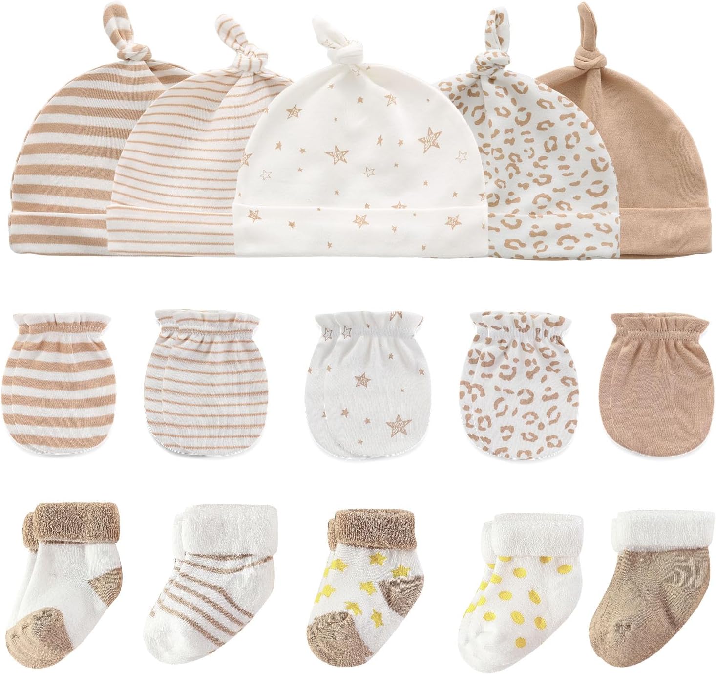 Baby Hats Mittens and Socks Set Cotton Newborn Hat Beanie Soft Infant Girls Boys Caps Gloves 0-6 month