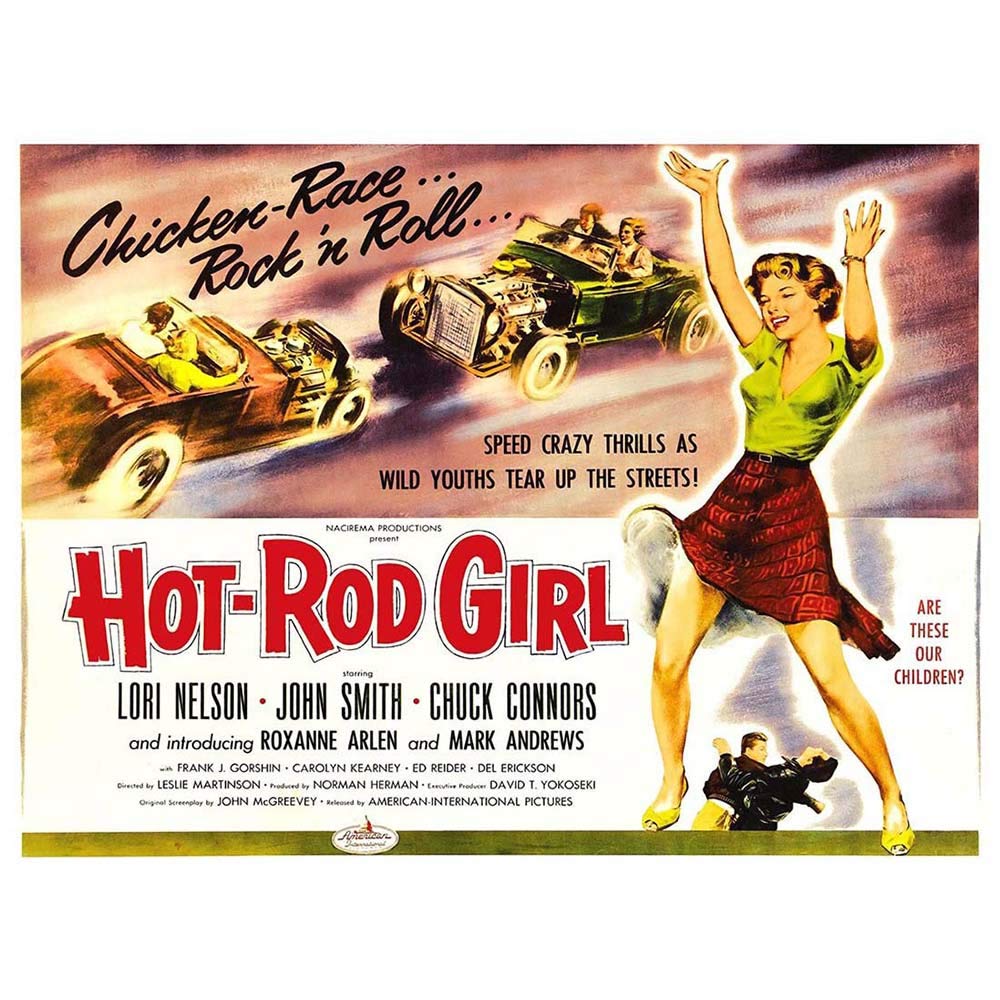Wee Blue Coo Movie Film Hot Rod Girl Rebel Drive Car Thriller Art Print Poster Wall Decor 12X16 Inch