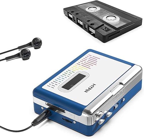 Miniatura 6 de Reproductor de cassette Bluetooth con auriculares, reproductor de cinta Bluetooth salida a auricularesaltavoz, Walkman portátil cassette reproductor