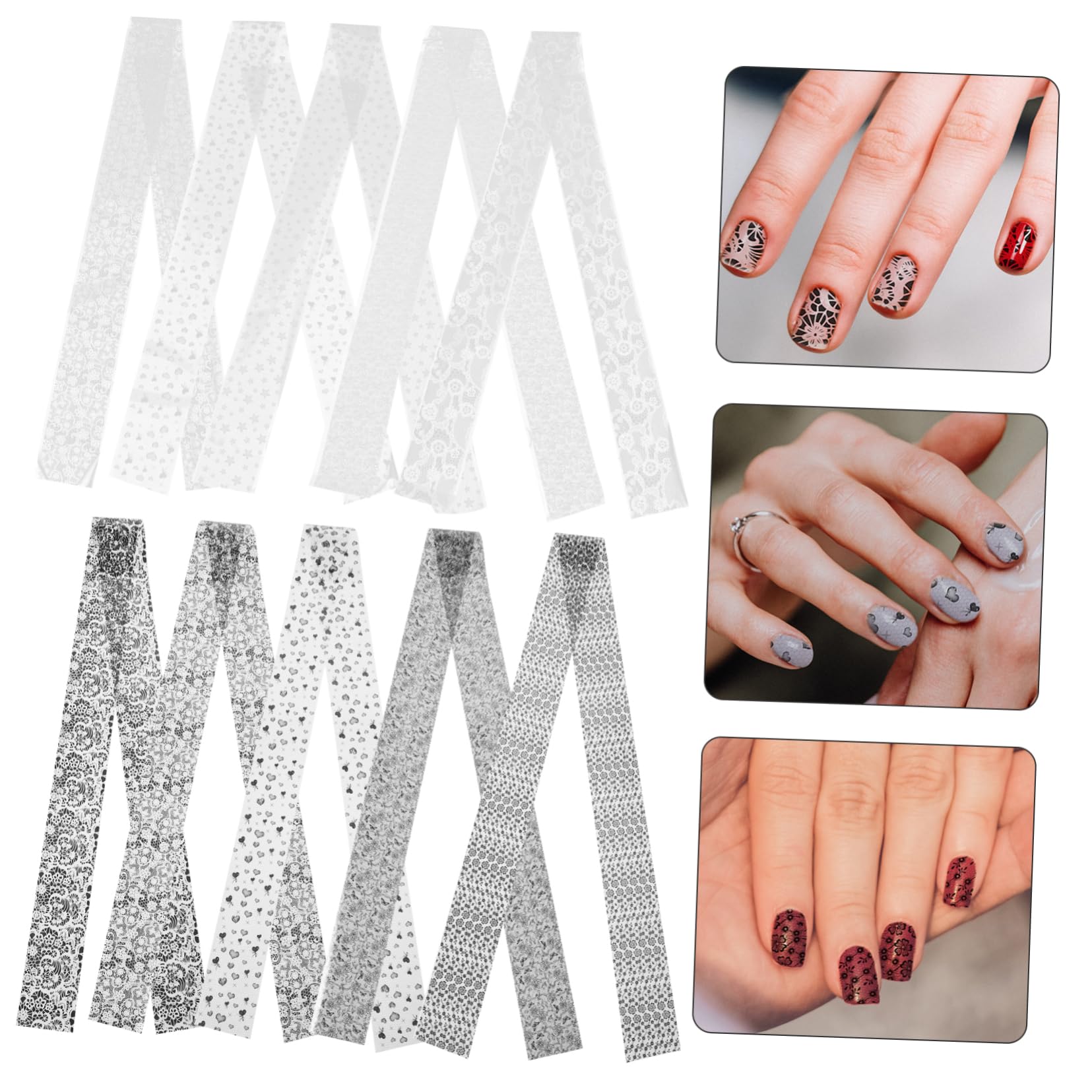 PACKOVE Nail Art Stickers e Design Facile Applicazione Per Decorazioni Unghie Uniche Per Occasione e Salone