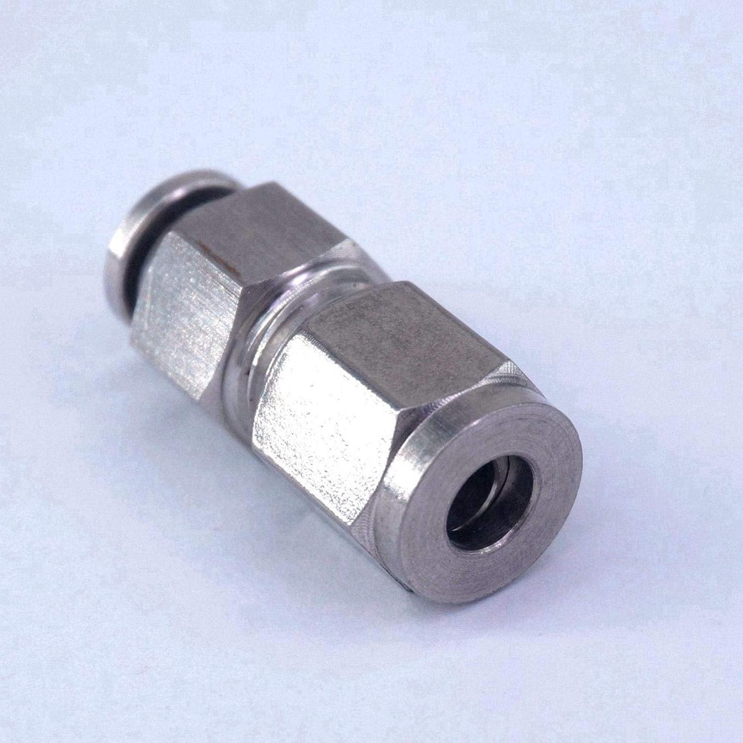 Fit Tube O.D 6mm 304 Stainless Steel Pneumatic Air Compression Push in Fitting Quick Connector