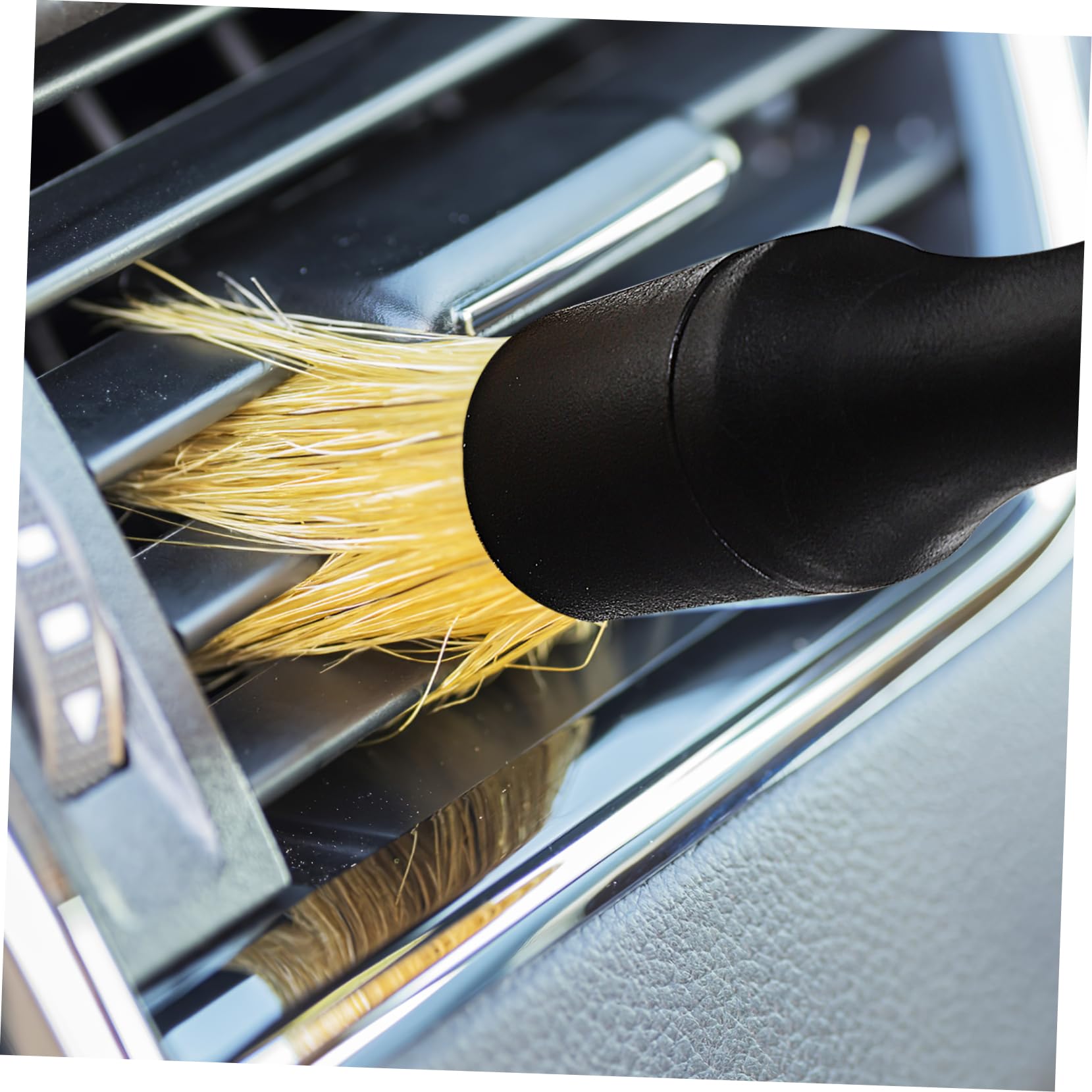 Amosfun Autoreinigungsbürste 3 Stück mit 3 Ersatzbürstenköpfen Detailpinsel für Autoinnenraum und Sitze Pp und Pet Kunststoff Wiederverwendbar