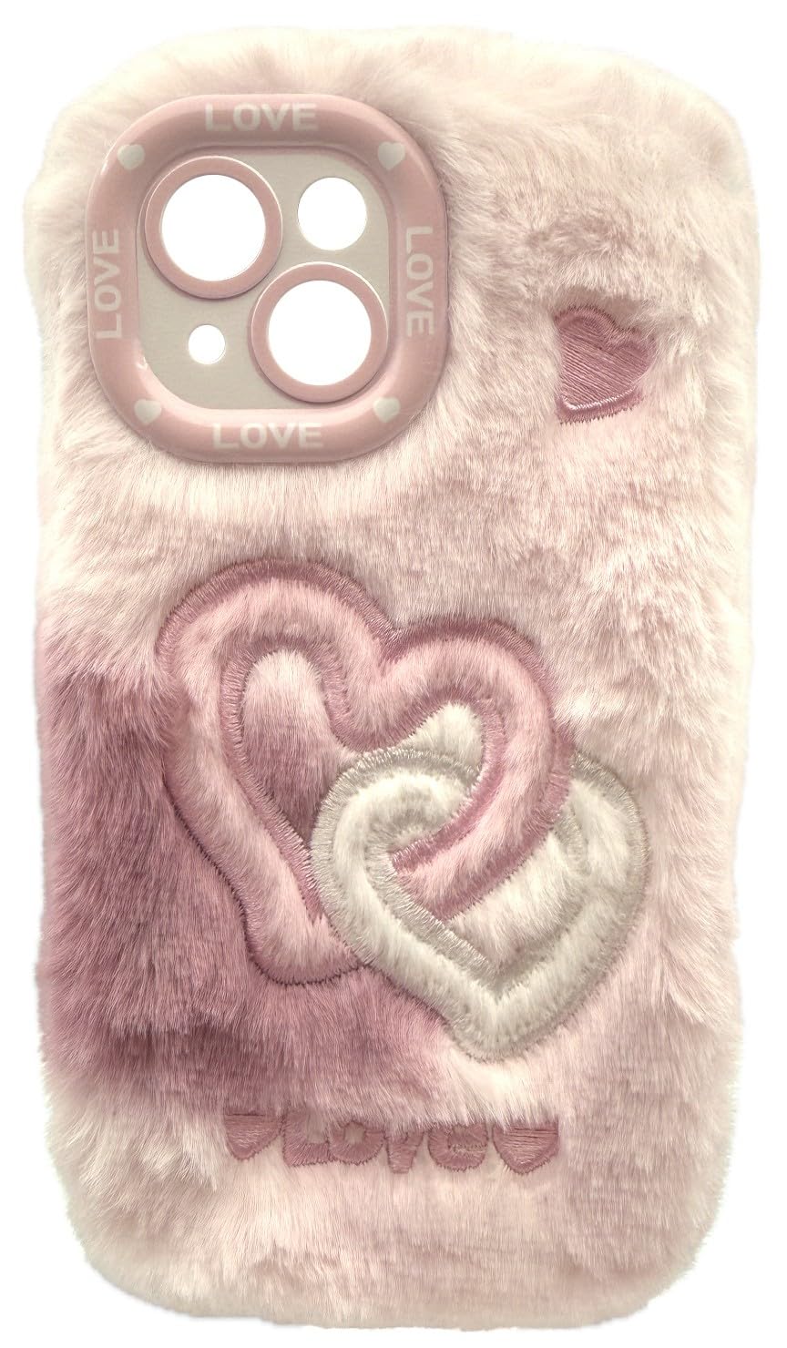 Coque de protection moelleuse Realpower Flauschi 2 blanc rose - 2