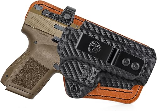 Miniatura 2 de Canik Mete MC9 - Funda con almohadilla de espuma cómoda, IWB Kydex y funda híbrida de cuero para pistola Canik Mete MC9 de 0.354 in en el interior