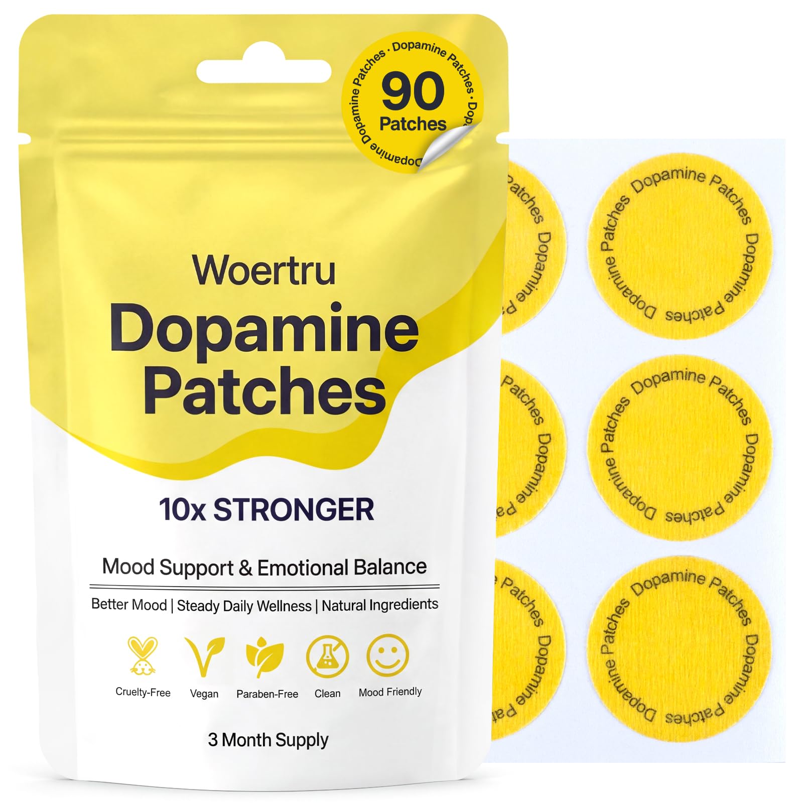 Dopamine Patches Extra Strength – 90 Count Woertru