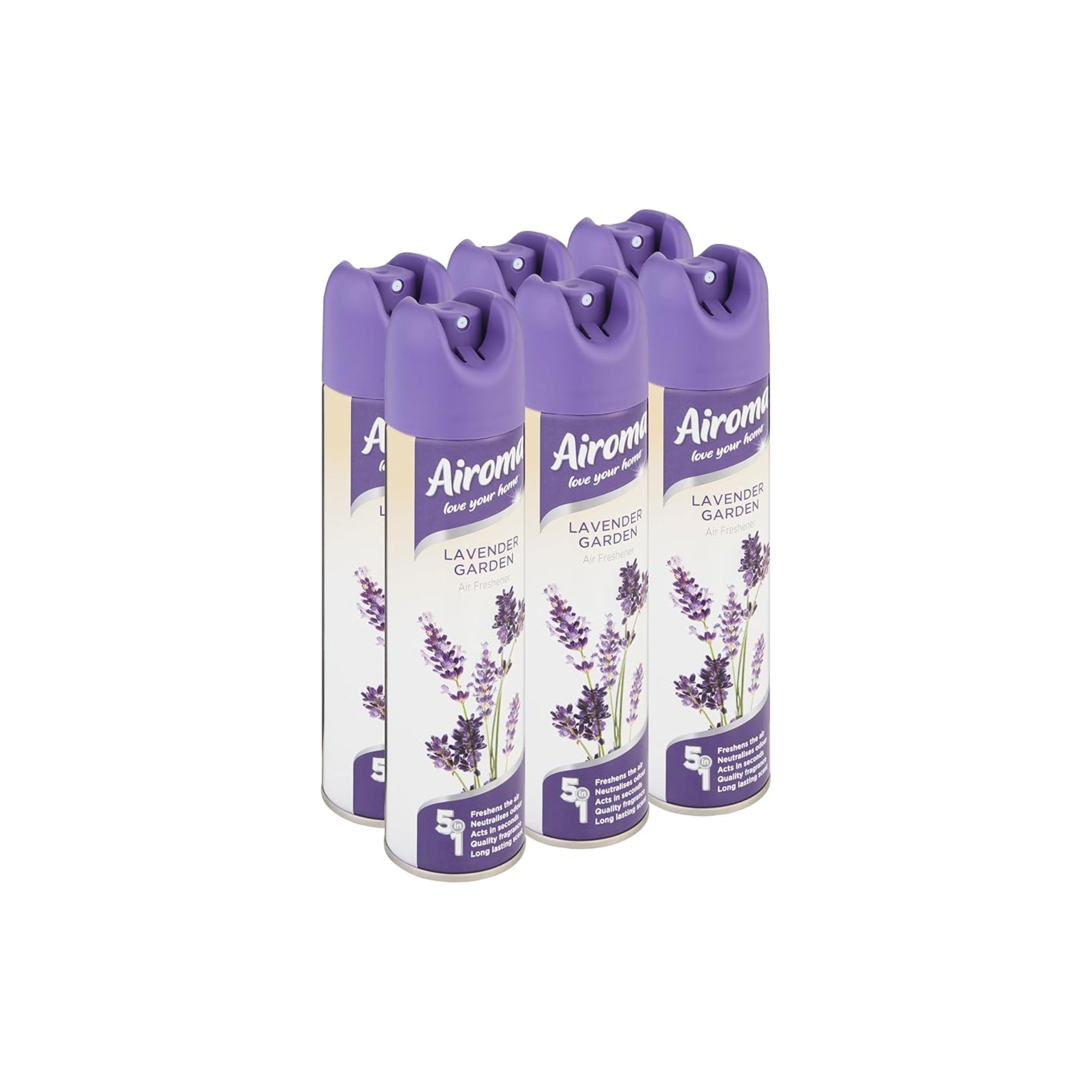 アロママです。
パピヨンダッフルコート Airoma Lavender Garden Aerosol 210g: 5-in-1 Odour Eliminator, Room