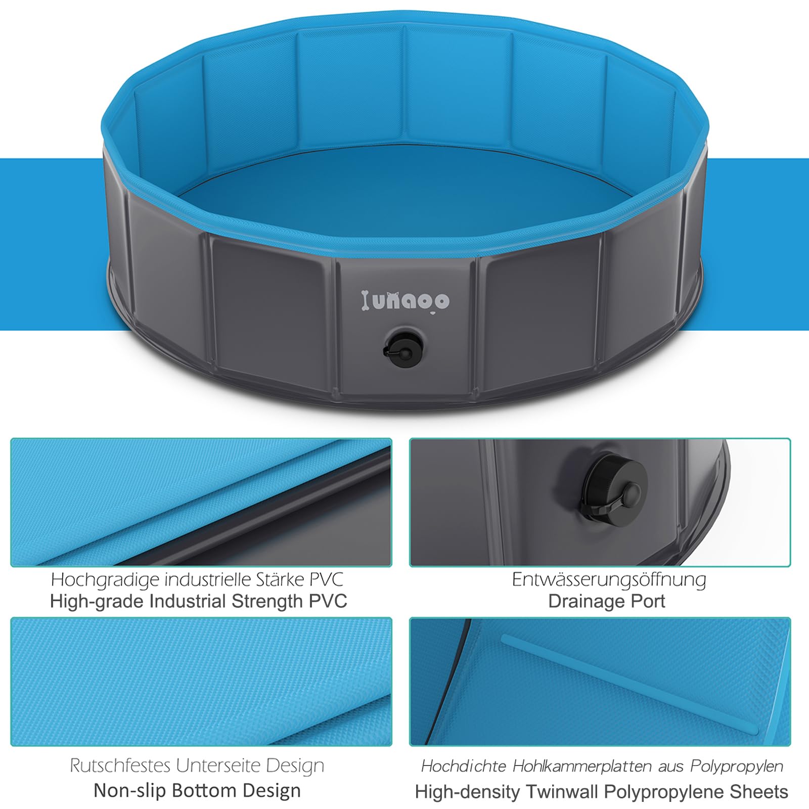 Tappetino Sprinkler Per Cani • 170 Cm • Antiscivolo • Giochi D'Acqua Estivi • Per Giardino - Foto 5