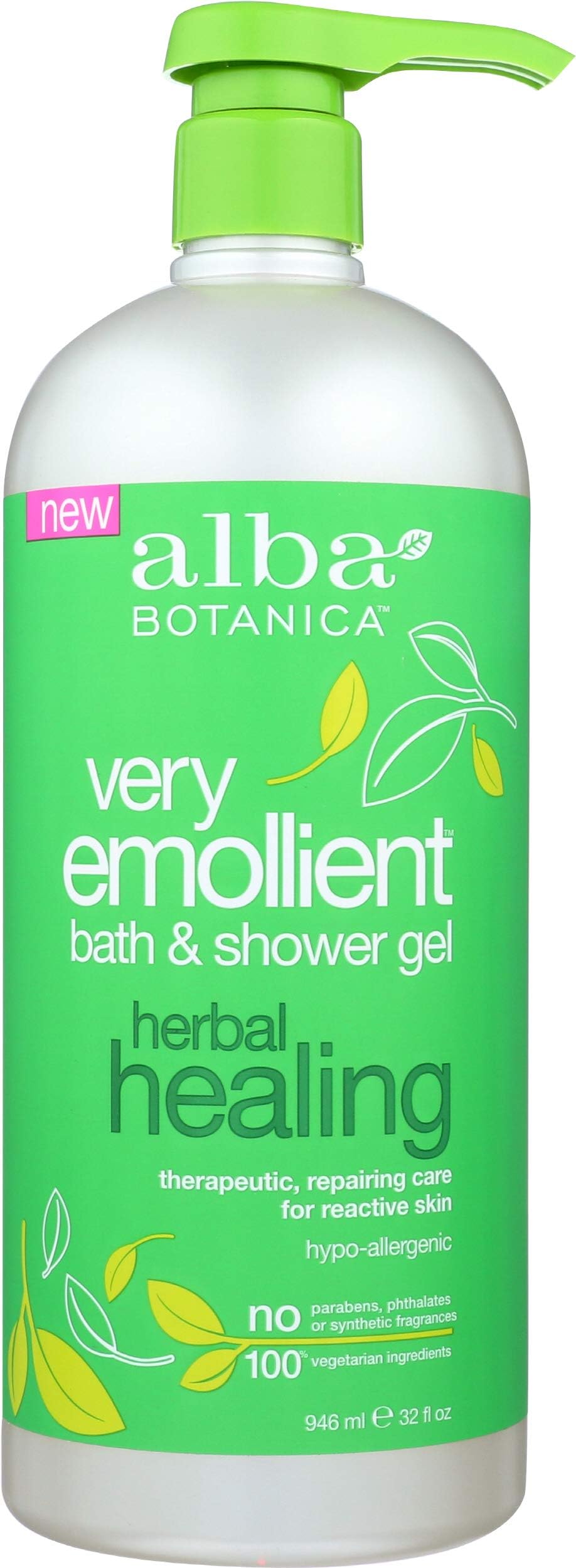 Amazon.com : Alba Botanica Very Emollient Bath and Shower Gel, Herbal ...