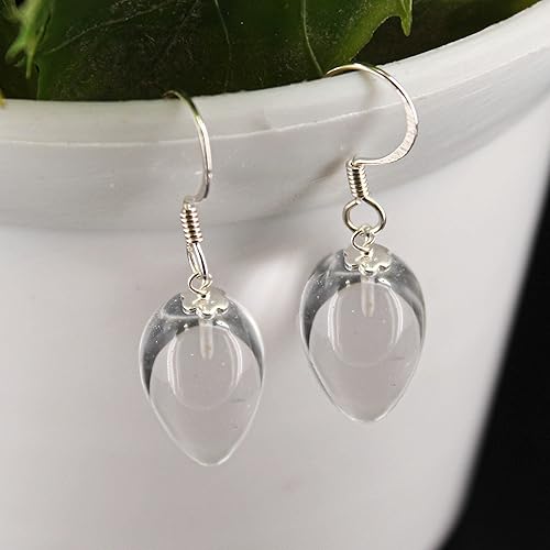 Miniatura 5 de Aretes colgantes para mujer, aretes de cristal de lágrima, joyas de piedras preciosas naturales, plata 925, uso diario, regalo para mamá, novia,