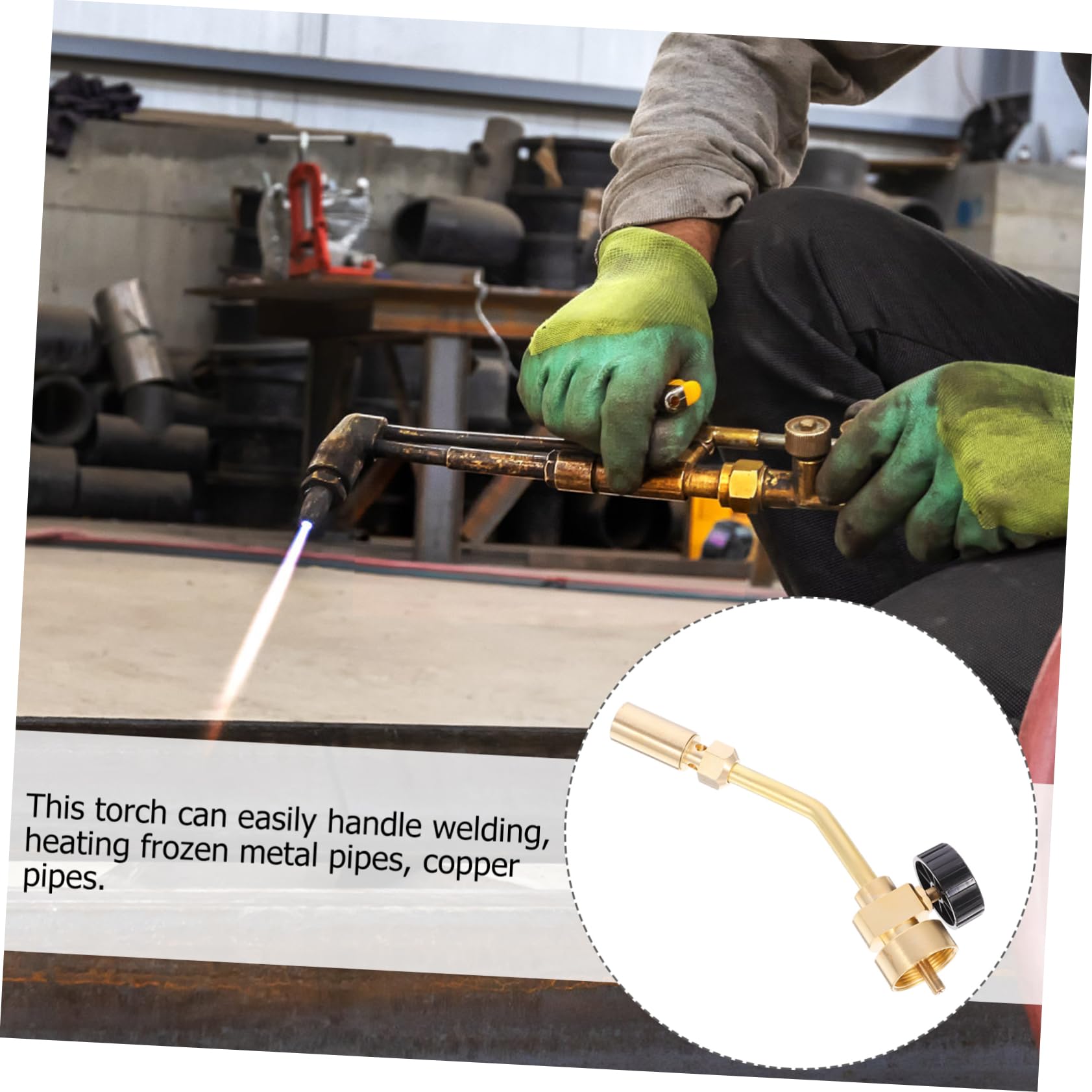 HOMSFOU Professional Propane Torch Refrigeration Flame Sprinkler Portable Welding Accessory Gas Adjustment