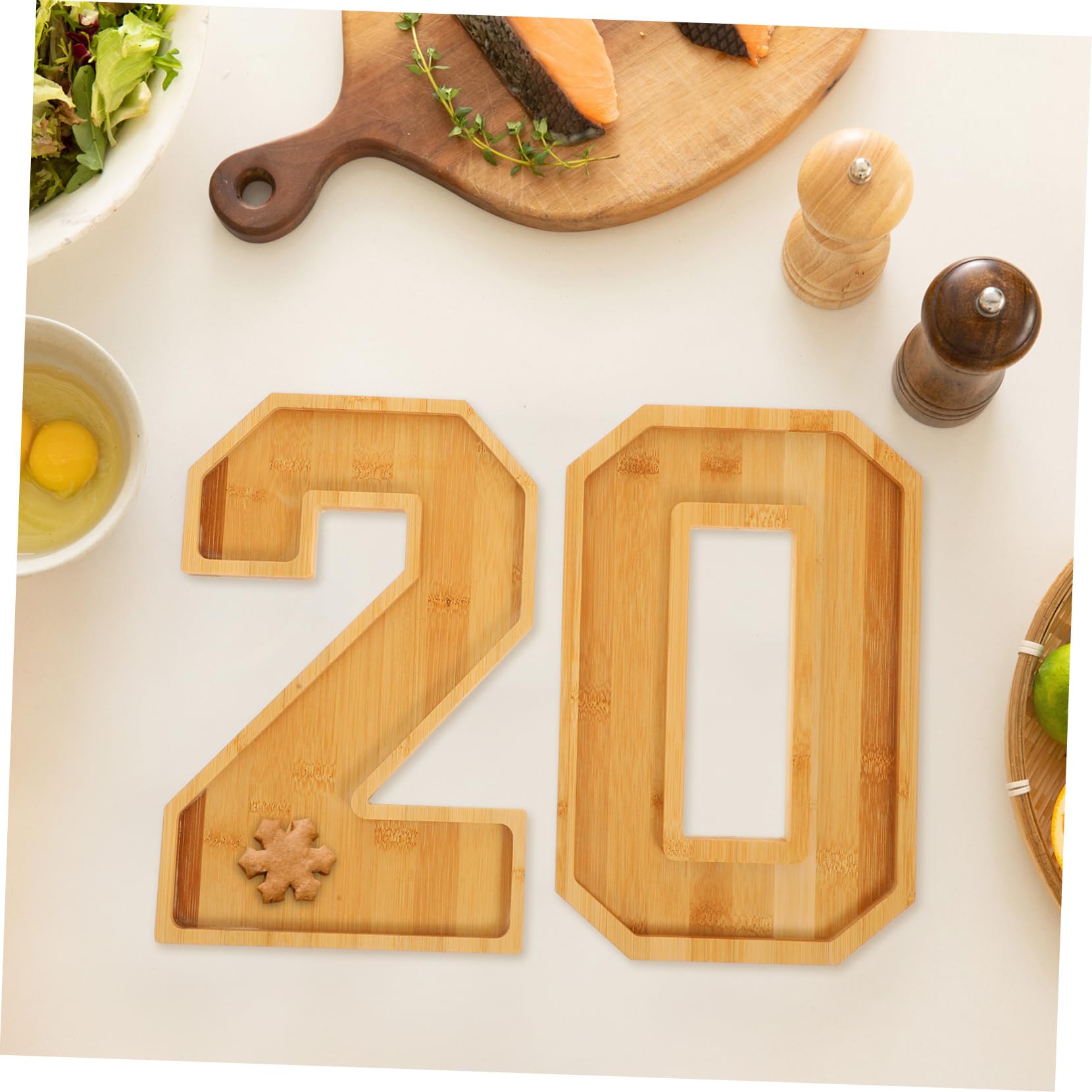 Cabilock Holz Charcuterie Tablett Langlebiges Leichtes Snack und Obsttablett Multifunktionales Serviertablett für Partys Geburtstagsdeko Geeignet für Gastgeber
