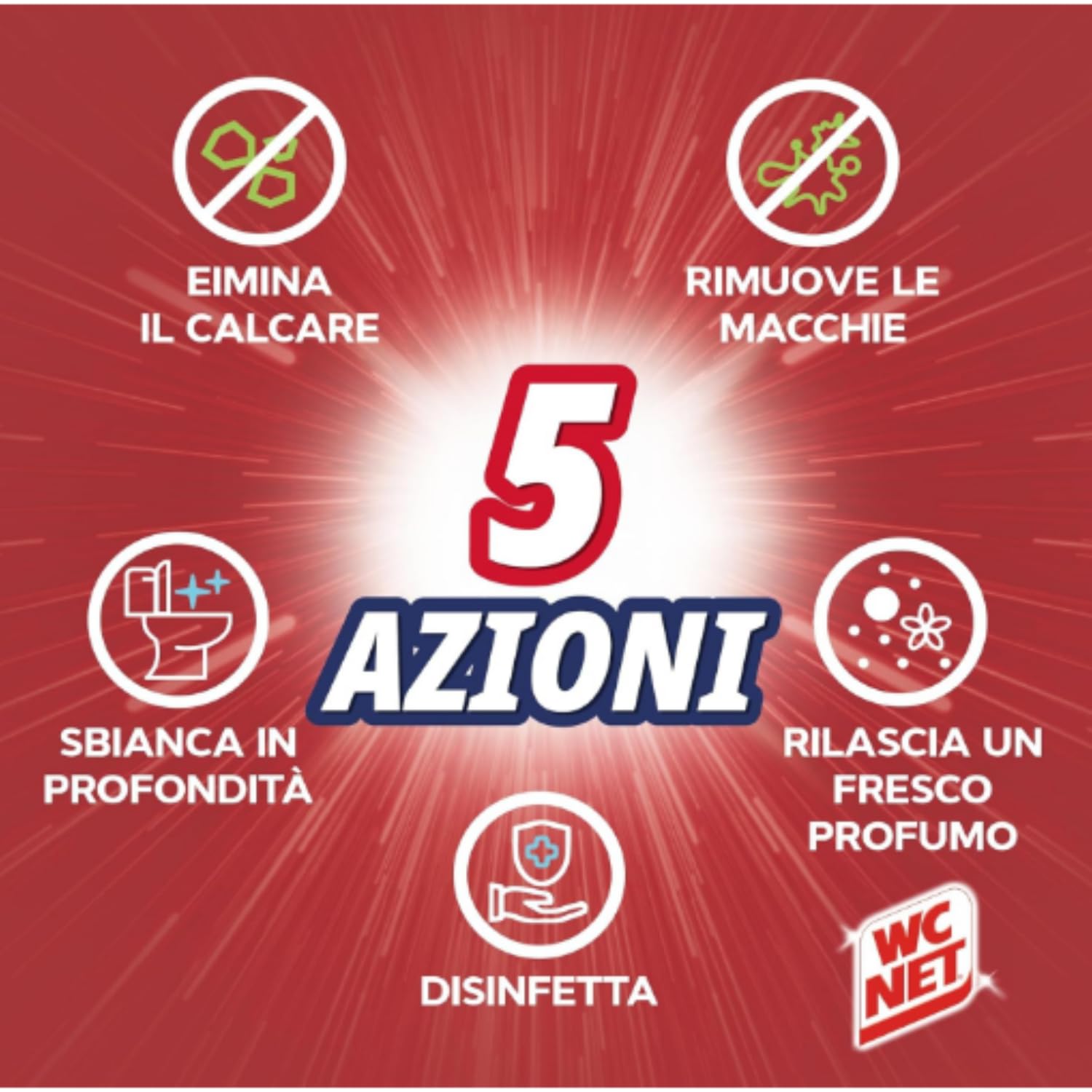 Gel Disinfettante Igiene Totale per WC 700 ml – Pulizia Profonda Antibatterica – Variazioni 4/8/12 Pezzi (12)
