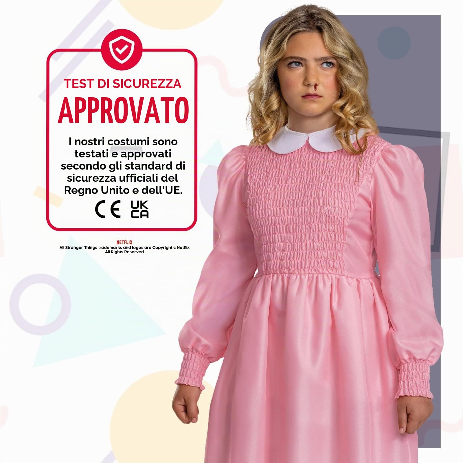 Disguise Costume Undici Bambina Classico, Vestito Ufficiale Netflix Stranger Things Bambine Taglia L
