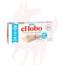 el lobo   almond brittle bar no sugar added 200g made from almonds and protein crispy texture typical Christmas candy highest quality 0% sugar gluten-free traditional
