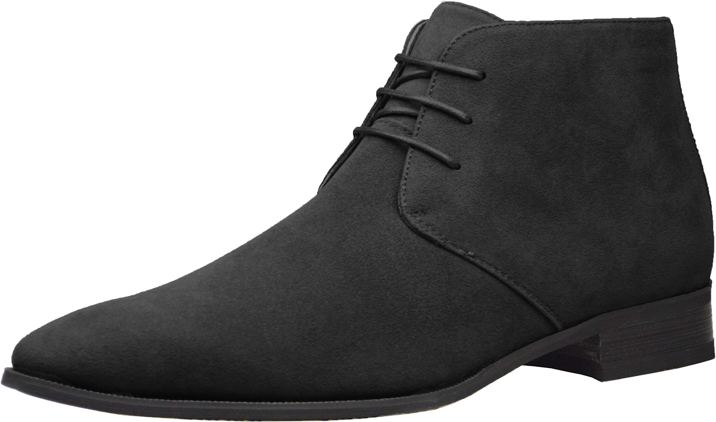 Mens Lace up Suede Boots Formal Dress Chukka Military Style Chelsea Ankle Hi Top (UK 8 (EU 42), Black)
