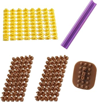 172Pcs Letter Stamps for Clay - NeilBee DIY Alphabet Number Symbols Cookie Cutters Set, Biscuit Fondant Cake Impress Embosser Cutter Stamp Press for Creative Baking and Crafting Projects