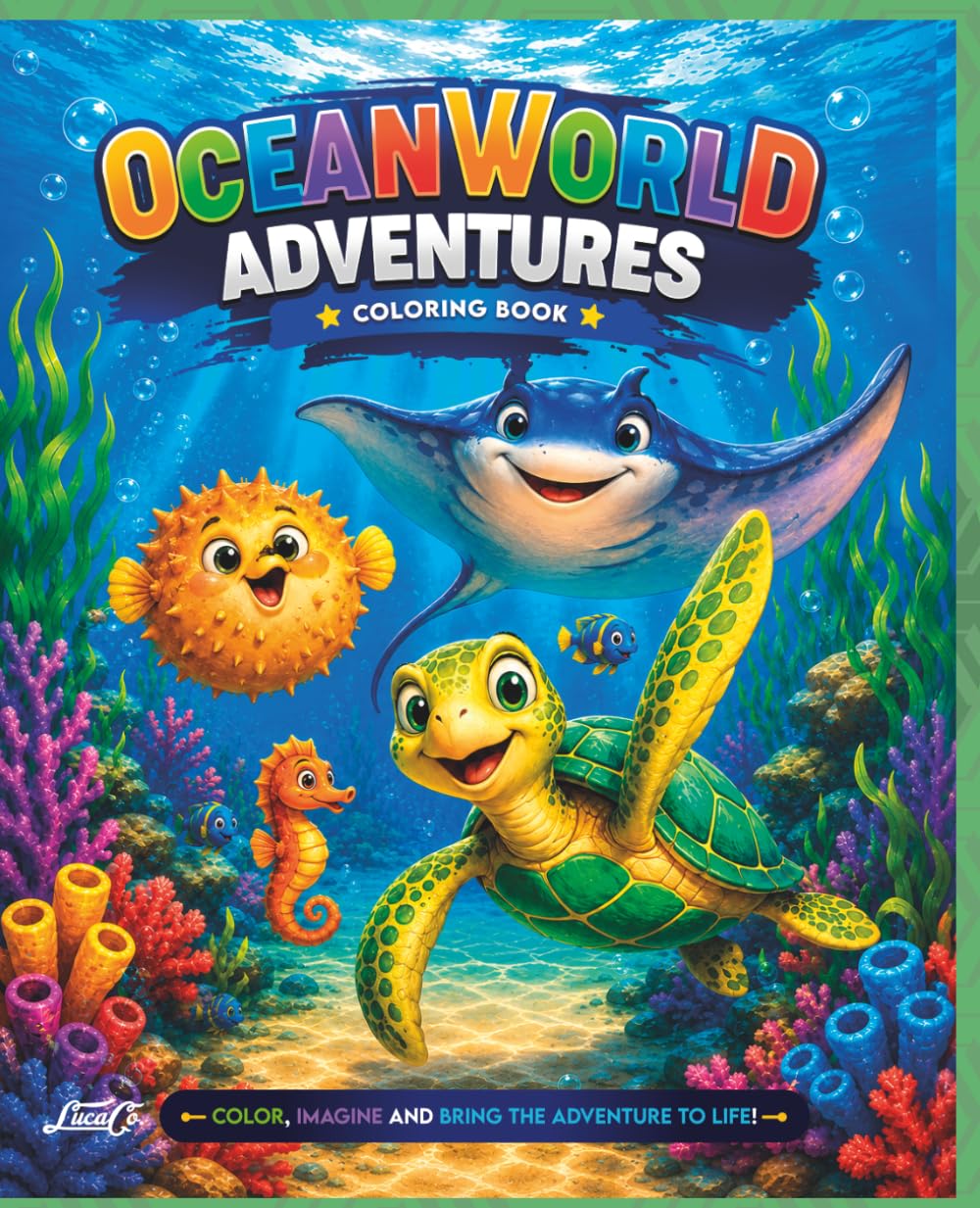 Ocean World Adventures Coloring Book: Fun Ocean Animals and Exciting Underwater Adventures for Boys and Girls